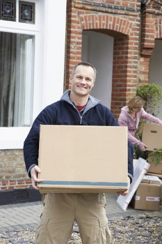 Student removals in Waterloo with boxes and moving van