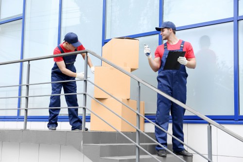 Commercial moving van support for Waterloo office relocation