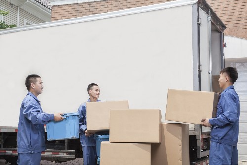 Furniture and boxes prepared for removal services in Waterloo