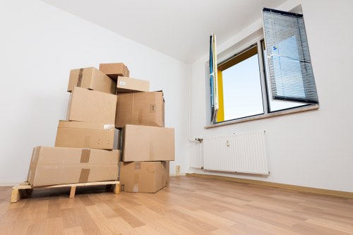 Professional movers loading boxes into a van in Waterloo