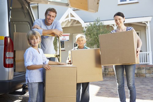 Loading furniture into a moving truck in Waterloo