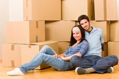 Professional movers handling furniture during a Waterloo house move