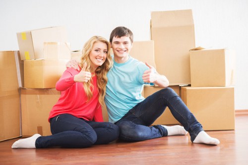 Local movers handling boxes and furniture in Waterloo