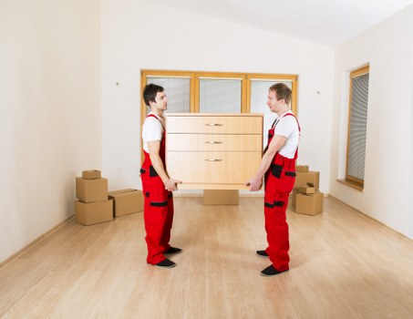 Team member assessing a moving service issue